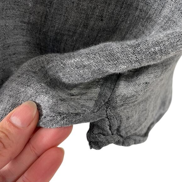 J.Jill Love Linen 100% Linen Button Front Top Gray Size 3X Classic Minimalist - Picture 6 of 10
